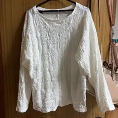 LEPSIM 総レース長袖プルオーバー　フリーサイズ　ホワイト