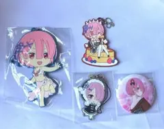 ラム ラバーストラップ、缶バッジセット