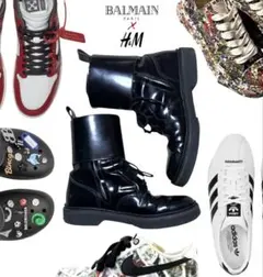 【即完売】H&M BALMAIN 28cm US10 コンバットブーツ 激レアのサムネイル