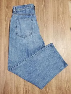 ユニクロ ワイドストレートジーンズ BLUE W32 股下71cm