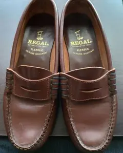REGAL ブラウン レザー コインローファー　23.5cm