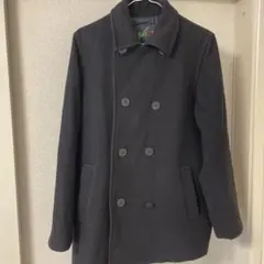 EAST BOY 黒 ウール ピーコート