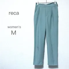 【reca】テーパードパンツ センタープレス ウエストゴム 美脚 ストレッチ M