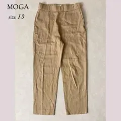 ★大きいサイズ13号 MOGA モガ レーヨン混 テーパードパンツ ベージュのサムネイル