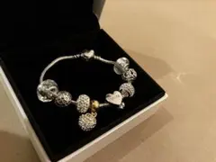 ハート＆クリスタルミックスブレスレット Pandora 互換