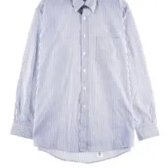 WEGO ストライプ 長袖シャツ Lサイズ 紫と白のストライプ 綿100％