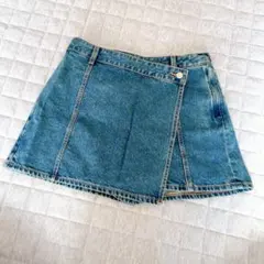 デニムラップデザインショートパンツ