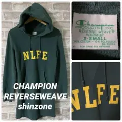 チャンピオン　レディースXS パーカーワンピース　単色タグ　コラボ　シンゾーン