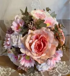 在庫セール大人可愛いガーベラブーケ♡ウェディングブーケ＆ブートニア