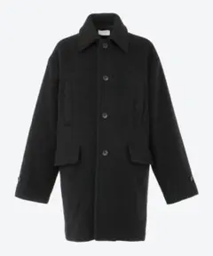 美品 UNDECORATED MF Wool Melton Coat Black