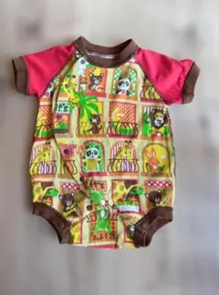 動物柄ロンパース 綿100%