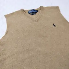 リ*サ様 【美品】Polo Ralph Lauren ウール ベスト ベージュ／