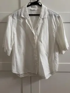 UNIQLO 半袖リネンシャツ Sサイズ　ホワイト