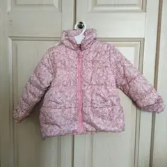 3can4on ピンクの花柄コート 100