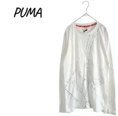 プーマ 【L】 ロンT プリント ロゴマーク刺繍 メンズ レディース 春秋