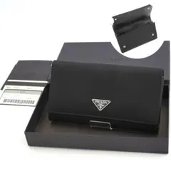 ✨新品未使用✨ PRADA ミニ財布 三角プレート ナイロン テスート