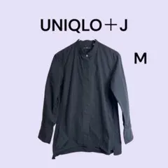 ユニクロ＋J スタンドカラーシャツ 黒 M