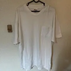 90s 無地T Hanes BEEFY-T ポケットTシャツ ホワイト XL