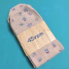【新品未使用】45rpm 花柄 綿100% 靴下