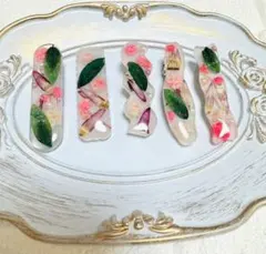 本物のお花を使ったヘアクリップセット　カラフル　フラワー　ハンドメイド