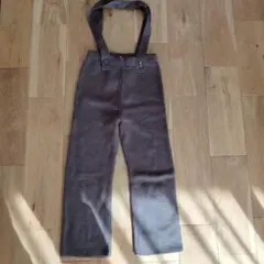 プティマインブラウン　ニット　オーバーオール　パンツ