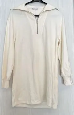 【未使用】ZARA アイボリー ミニワンピース 長袖