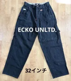 ECKO UNLTD. ブラックカーゴパンツ 32インチ　黒　レアのサムネイル