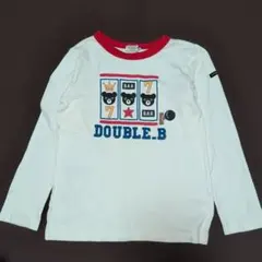 130★ミキハウスダブルB★スロットくろくまプリントＴシャツ★