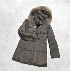 【激安】カーキ ダウンジャケット ファー付きフード