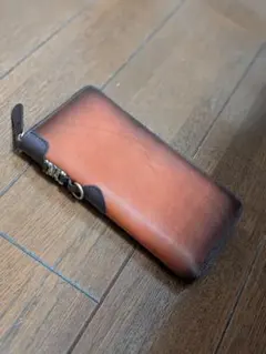 新品メンズ長財布 レザー シーサー　ブラウン