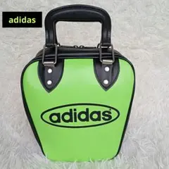 22日まで】Adidas ミニボストンバッグ エナメル 稀少 グリーン y2k