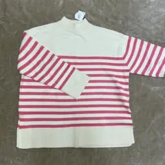 BAYFLOW パネルボーダー ニットプルオーバー