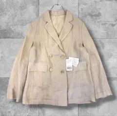 未使用 25ss スローブイエナ ラミージョーゼットジャケット ダブル リネンのサムネイル