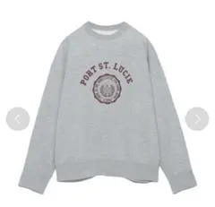 新品　ミラオーウェン　カレッジロゴトレーナー　グレー　フリーサイズ