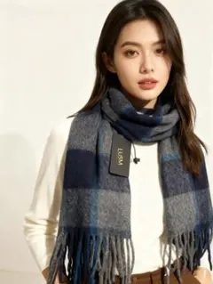 ネイビー マフラー