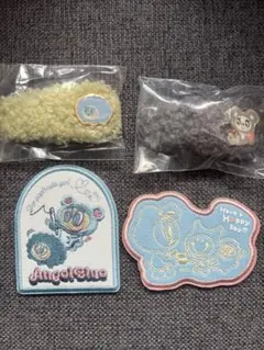 エンジェルブルー 一番くじ 4点セット 刺繍ステッカー ボアヘアクリップ