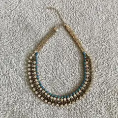 ターコイズとゴールドのネックレス