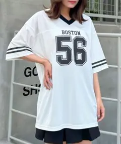 INGNI メッシュ ナンバリング Tシャツ ホワイト