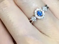 アウイナイト リング ダイヤモンド pt900 パライバトルマリンお好きな方も⭐︎