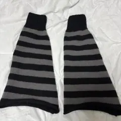 ストライプ ニット レッグウォーマー