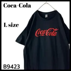 古着 コカコーラ 定番スクリプトロゴTシャツ アメカジ 企業ロゴ 黒 Lのサムネイル