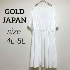 新品未使用GOLD JAPAN 半袖チュニック ホワイト4L 5L ゆったりのサムネイル