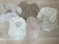 女の子 ベビー服 まとめ売り バースデイ 淡色 5点セット