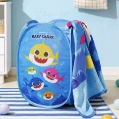 新品未使用タグ付き　BABY SHARK 折りたたみ式 収納バスケット