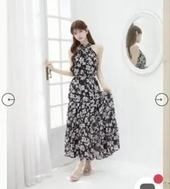 Randy ホルターネックフレグランスマキシワンピース