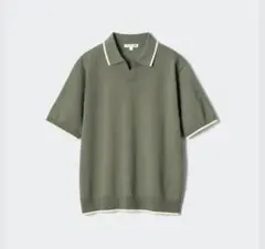【美品】UNIQLO JWAnderson 24ss ニットポロシャツ オリーブ