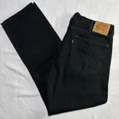 大きめLevi's505 ブラックストレートデニム後染めW38 L32ウ98cm