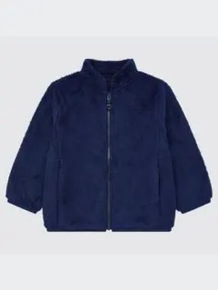UNIQLO ファーリーフリースジャケット　100 ベビー冬服　ネイビー