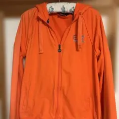 EA7 EMPORIO ARMANI ジップアップパーカー オレンジ
