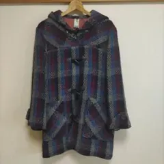 チェック柄ダッフルコート BRANIGAN WEAVERSアイルランド製